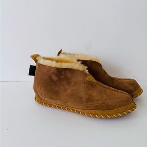 L.L. Bean Brown Shearling Slippers size 9